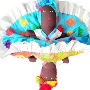 Topsy Turvy Doll Americana Folk Art Handmade Reversible Flip Dolls